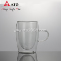 ATO beverage glass borosilicate glass cups with handle